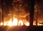 Ilegal Refinery Terbakar, Polsek Keluang Lakukan Penyelidikan