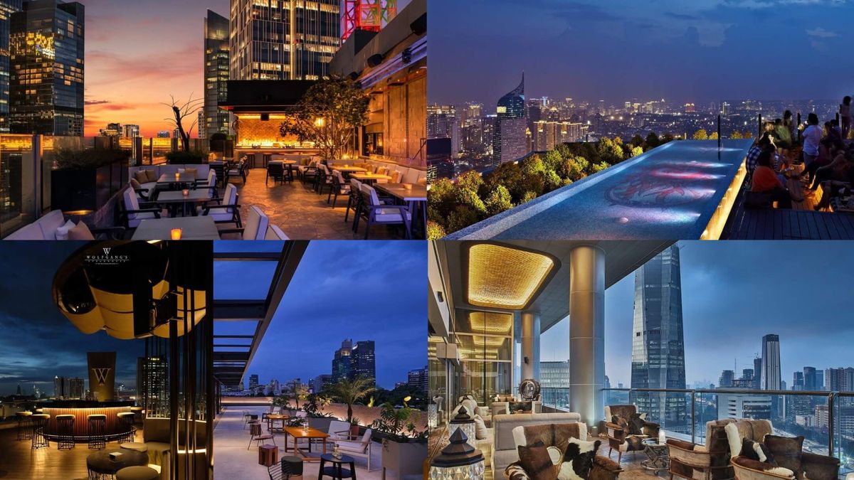Suasana restoran rooftop untuk pengalaman fine dining